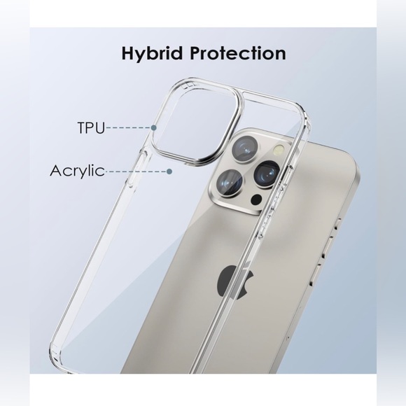 NEW iPhone 15 Pro Case Clear, anti-yellowing cover case 6.1 inch - Picture 7 of 10